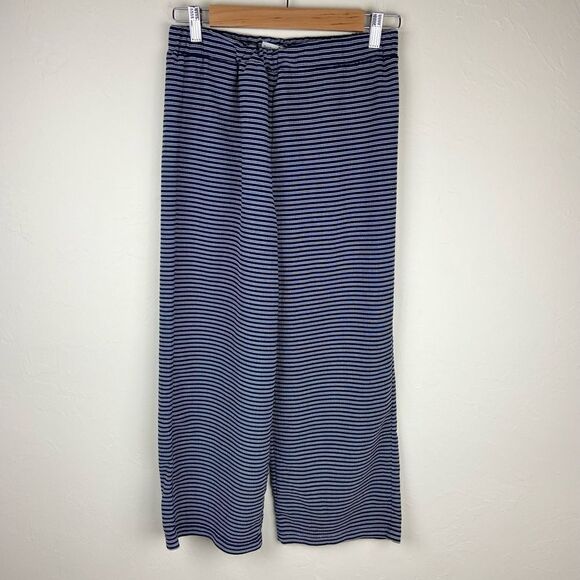 Madewell Texture & Thread High-Rise Wide-Leg Striped Pull On Pant - Picture 2 of 8